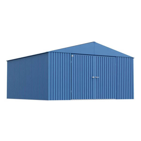 Arrow Storage Products Elite Steel Storage Shed, 14x14, Blue Grey EG1414BG